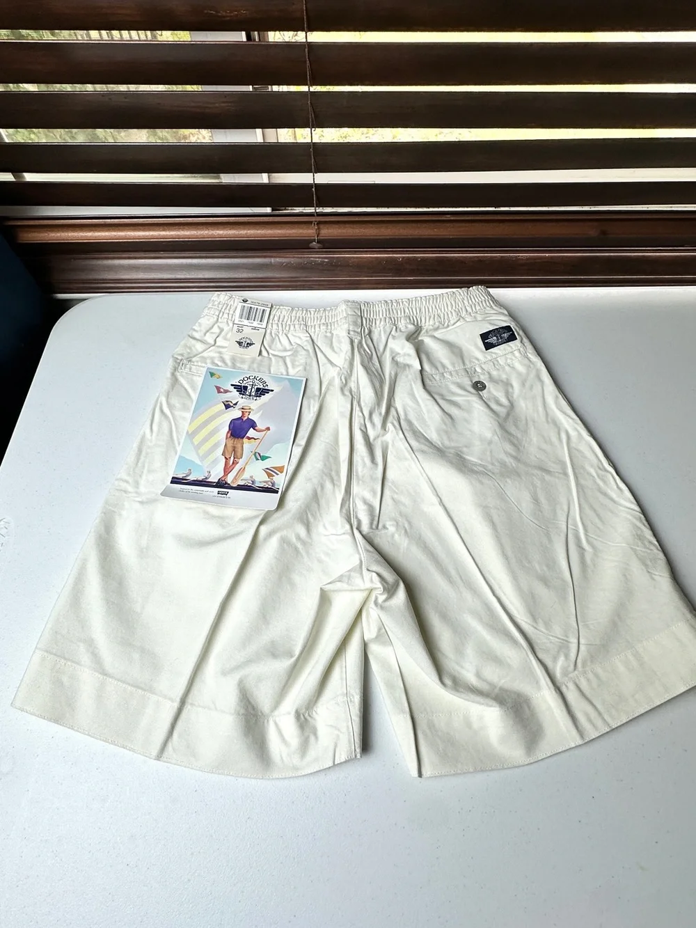 NWT Vintage Levi's Dockers Men's Off-White Flat Front Shorts Style 30479-2949